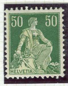 SWITZERLAND; 1908-20s early Helvetia+Sword issue Mint hinged Shade of 50c. value