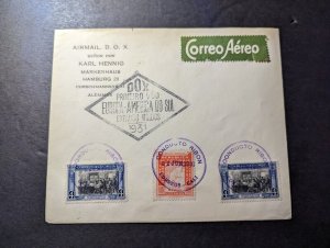 1931 Colombia Airmail Dornier DOX Souvenir First Flight Cover FFC Cali