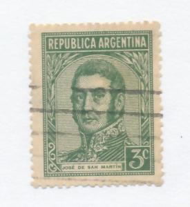 Argentina 1935  Scott 422 used - 3c, San Martin