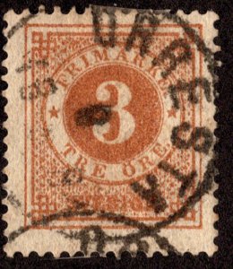 Sweden Scott 17 Used.