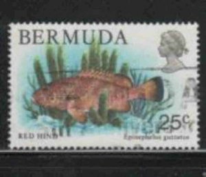 BERMUDA #372 1978 25c RED HIND F-VF USED b