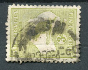 AUSTRALIA; 1915-20s early Roo issue fine used Shade of 3d. value