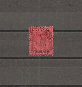 CYPRUS 1924/28 SG 102 USED Cat £850. CERT