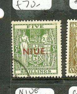 NIUE  ((P1701B) ARMS   5/-  SG52    VFU