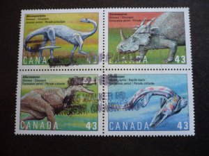 Stamps - Canada - Scott# 1498a - Used Se-Tenant Block of 4 Stamps