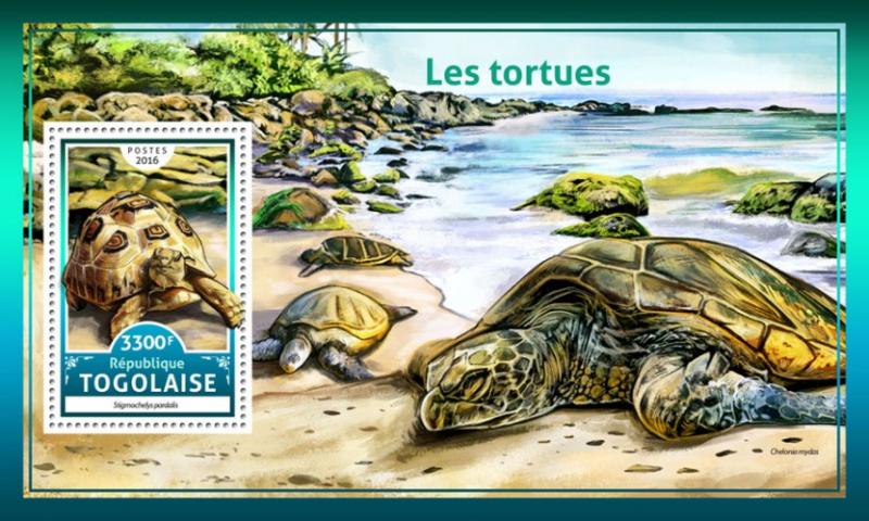 TOGO - 2016 - Turtles - Perf Souv Sheet - MNH