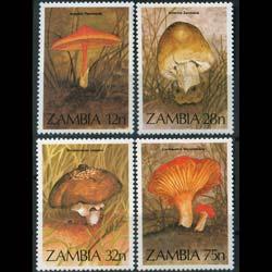 ZAMBIA 1984 - Scott# 315-8 Mushrooms Set of 4 NH