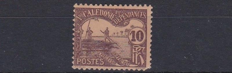 FRENCH COLONIES  NEW CALEDONIA  1906     10C  BROWN BUFF      P/DUE MH