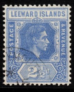 LEEWARD ISLANDS SG105a 1942 2½d LIGHT BRIGHT BLUE FINE USED