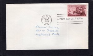 1077 Wild Turkey, FDC no cachet addressed