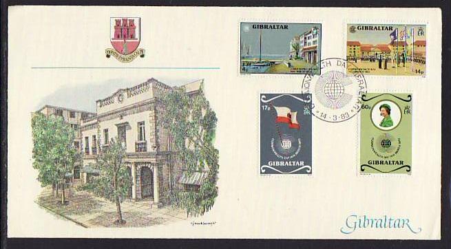 Gibraltar 443-446 Commonwealth Day 1983 U/A FDC 