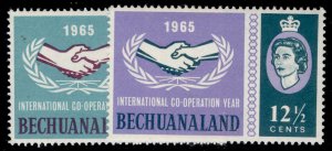 BECHUANALAND PROTECTORATE QEII SG192-193, 1965 Intl co-operation set, NH MINT.