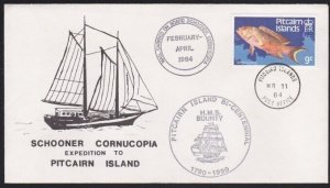 PITCAIRN 1984 Schooner Cornucopia commem cover.............................B2845