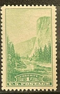 Scott 740 1¢ El Capitan, Yosemite Single Stamp MNH OG - Lot 6