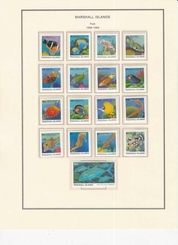 Marshall Islands # 168-184, Marine Life - Fish, Mint NH, 1/2 Cat.