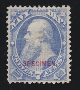 US O39S 7c Navy Department Specimen VF NGAI SCV $550