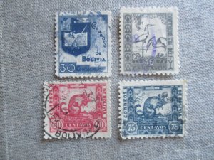 Bolivia, Scott#258, 260-262, used