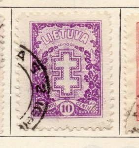 Lithuania 1927 Early Issue Used 10c. 184117
