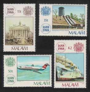 Malawi Airplane Ships Lloyd's of London 4v 1988 MNH SG#805-808