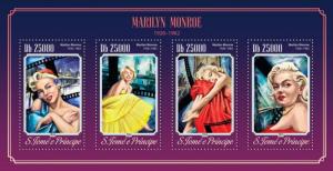 SAO TOME E PRINCIPE 2014 SHEET MARILYN MONROE st14614a