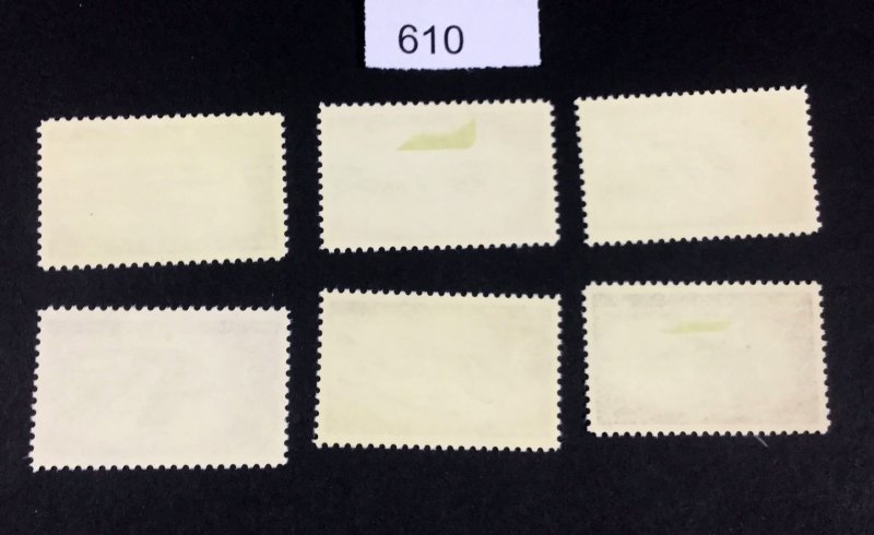 MOMEN: US STAMPS  CANAL ZONE #C36-C41 MINT OG H   LOT #610