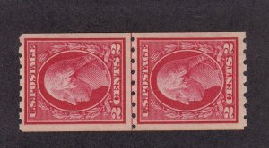 411 Line Pair VF-XF original gum never hinged nice color cv $ 125  ! see pic !