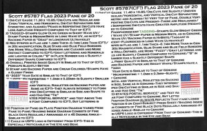 Scott #5787-- 2023 (63c) Freedom Flag CF & Genuine and Descriptive Tabs!