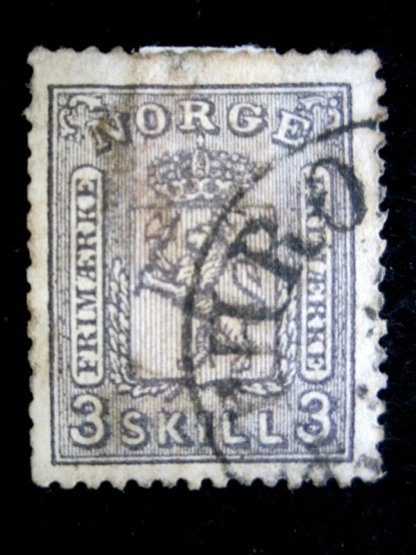 NORWAY - SCOTT# 13 - USED - CAT VAL $160.00