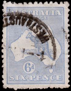 Australia Scott 48b (1915) Used HR F, CV $500.00 M