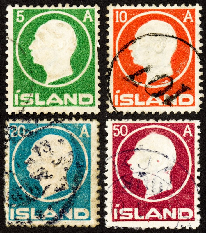 Iceland Stamps # 93-5 Used VF Scott Value $78.00