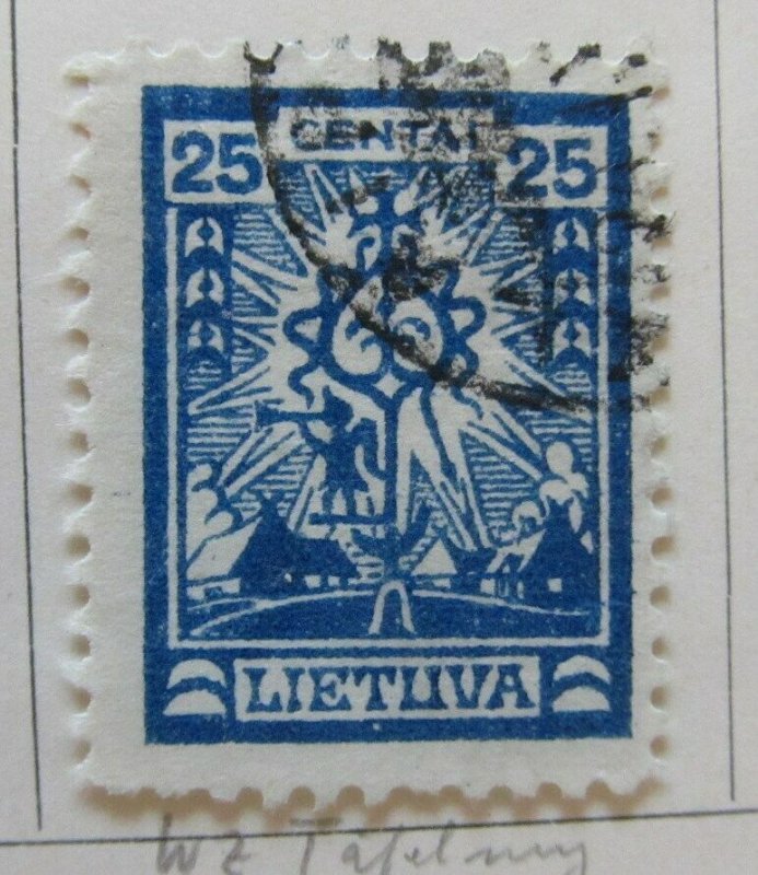 A11P5F41 Litauen Lituanie Lithuania 1923 Wmk Parquetry 25c used