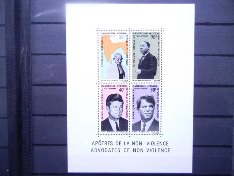 Cameroun 1968 Kennedy, Gandhi, MLK, SS