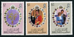 Brunei 268-270,MNH.Michel 252-254. Charles,Diana Wedding,1981.