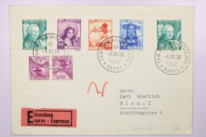 Switzerland 1938 Better Express Cover / Tete Beche - L39227