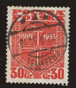 Poland Scott 279 used stamp  1933