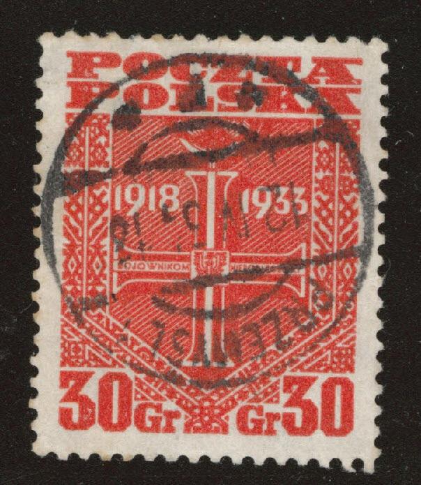 Poland Scott 279 used stamp  1933