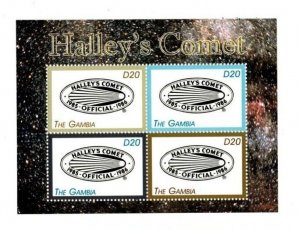 Gambia 2007 - Halley's Comet - Sheet of 4 stamps - Scott #3068 - MNH