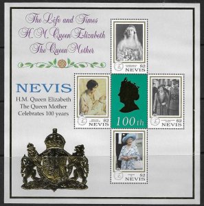 NEVIS SG1387a 1999 QUEEN MOTHERS 100th BIRTHDAY MNH