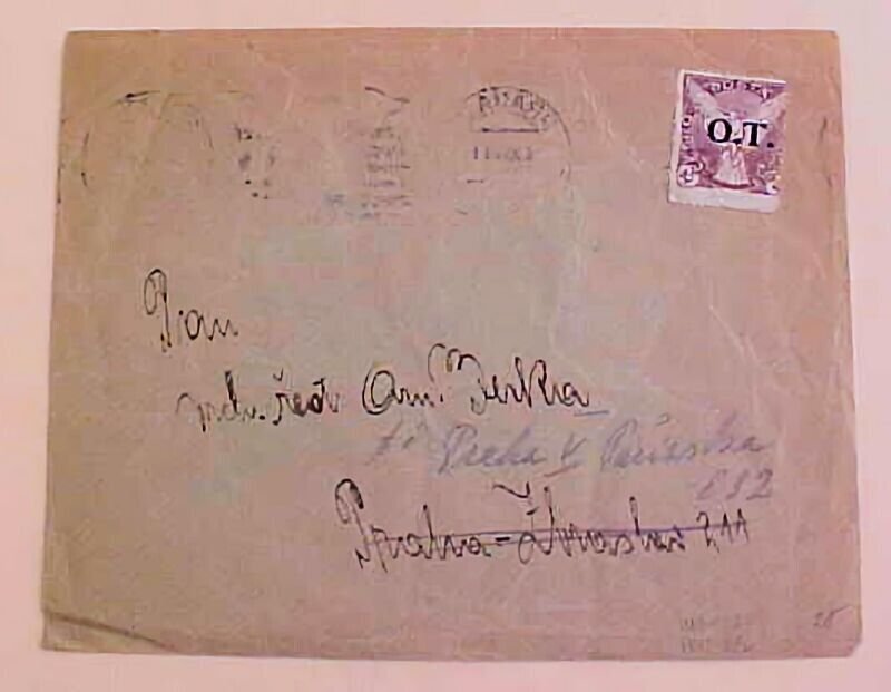 CZECHOSLOVAKIA UNLISTED perf 111/2 #P34 ZBRASLA-- 1934 COVER