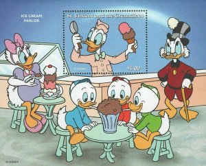 St. Vincent & Grenadines Disney Ice Cream Parlor Donald Duck Mickey Mouse Souv.