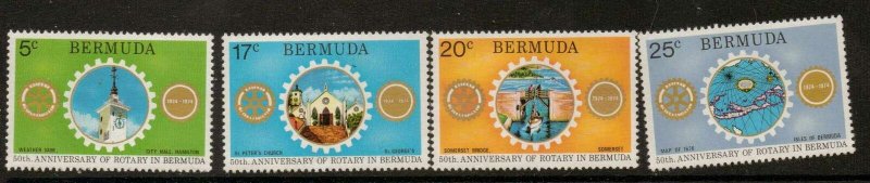 BERMUDA SG320/3 1974 50th ANNIV OF ROTARY IN BERMUDA  MNH