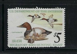 US #RW42- 1975 HUNTING PERMIT (DUCK STAMP) MINT NEVER  HINGED