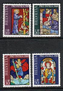 Switzerland Stain Glass B383-B385 MNH  VF    