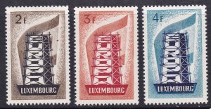 Luxembourg Scott 318-320, 1956 Europa Issue, VF, MNH