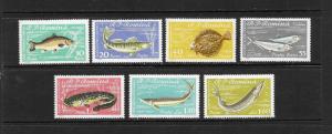 FISH - ROMANIA #1388-1394  MNH