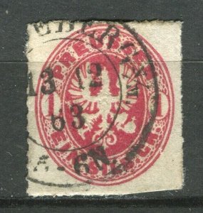 GERMANY; PRUSSIA 1861-65 classic rouletted issue used 1gr. value fair Postmark