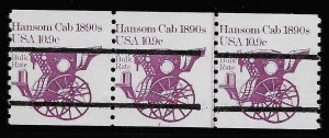 US Scott #1904a, Plate #1 Coil of 3 1982 Hansom Cab 10.9c FVF MNH