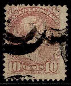 CANADA QV SG89, 10c lilac-pink, USED. Cat £55.
