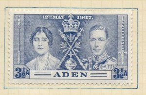 Aden 1937 Early Issue Fine Mint Hinged 3.5as. NW-194922