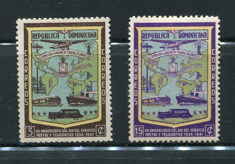 Dominican Republic 381-2 Transportation, Telegraph MH Stamp Set 1942